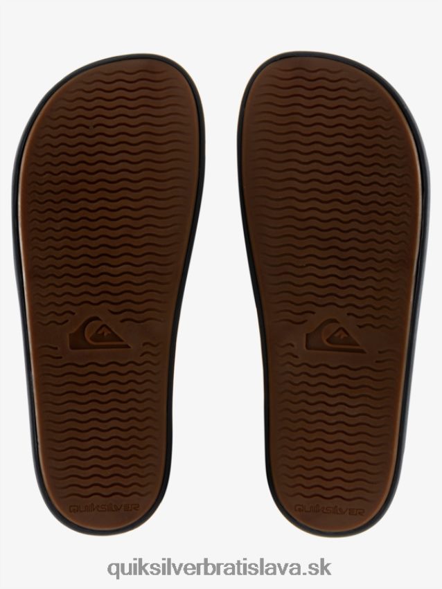 rivi wordmark slide slider sandále Quiksilver muži B80HXR690 čierna/sivá