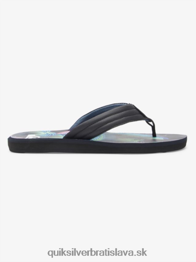 sandále carver print Quiksilver muži B80HXR611 čierna/modrá