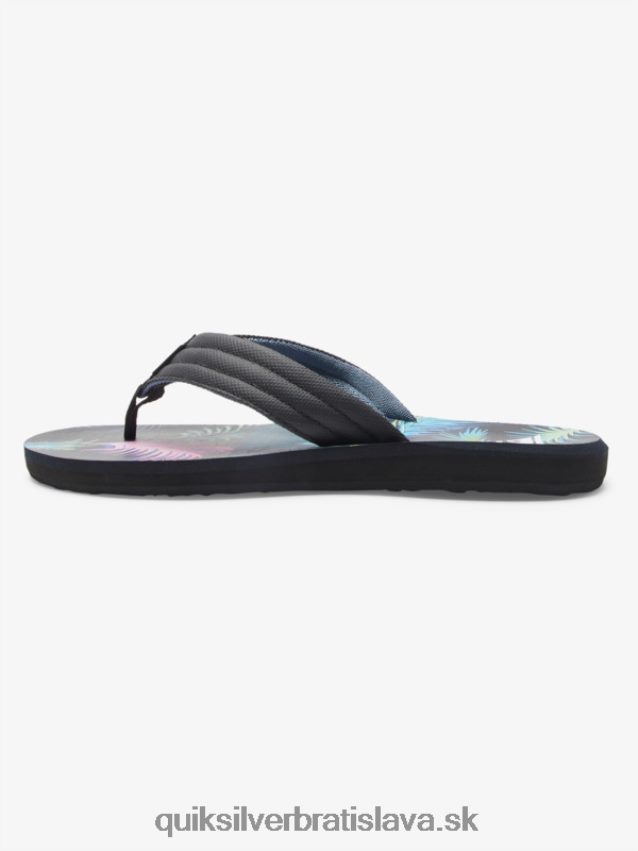 sandále carver print Quiksilver muži B80HXR611 čierna/modrá