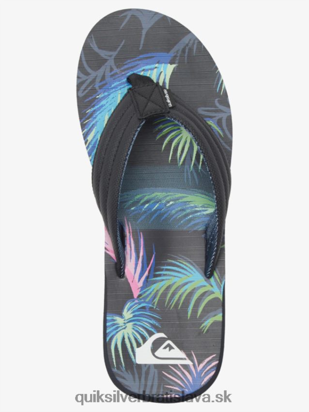 sandále carver print Quiksilver muži B80HXR611 čierna/modrá