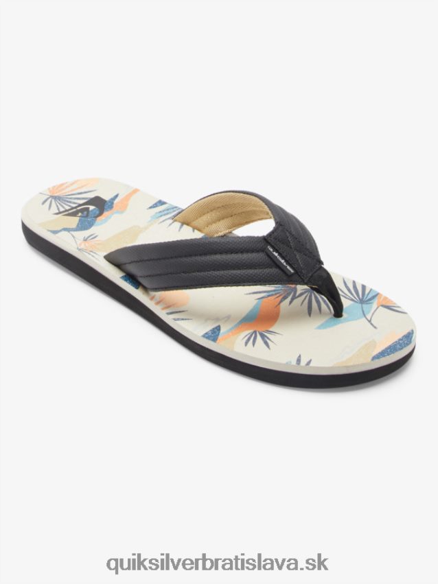 sandále carver print Quiksilver muži B80HXR612 čierna/biela/modrá