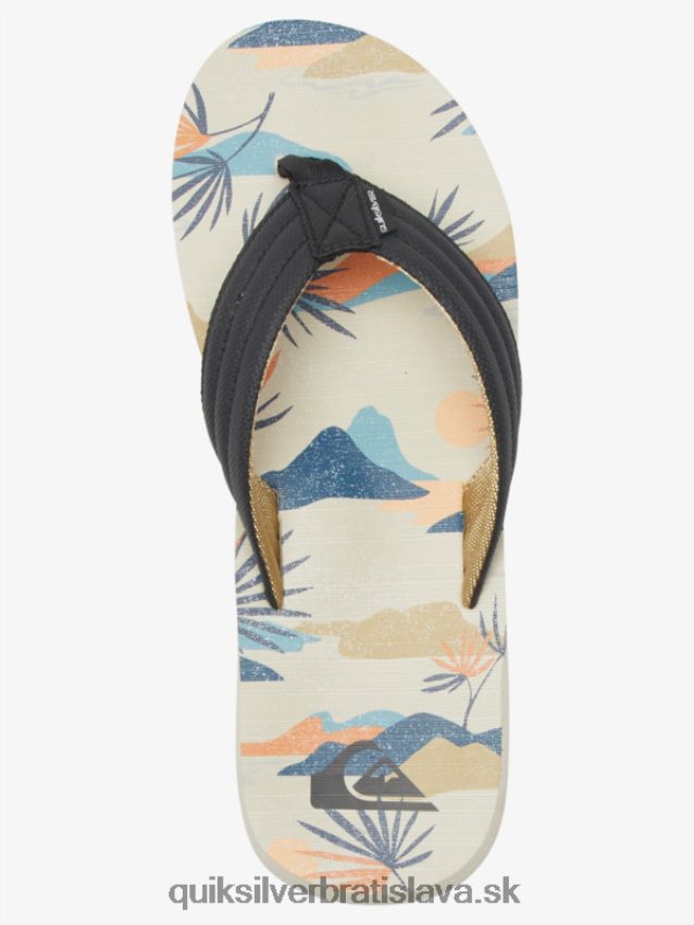sandále carver print Quiksilver muži B80HXR612 čierna/biela/modrá