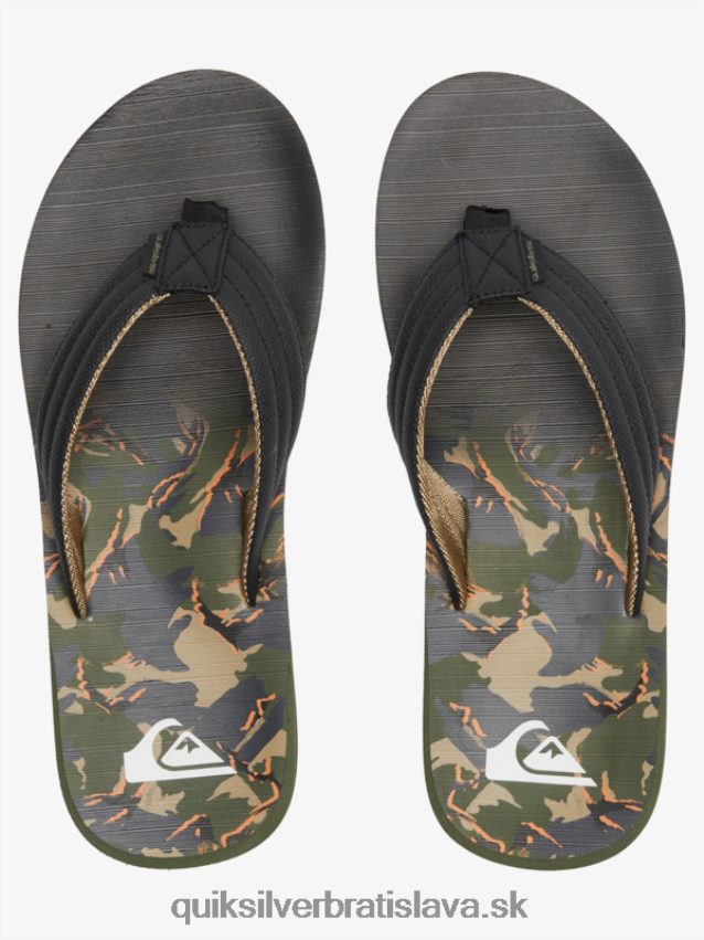 sandále carver print Quiksilver muži B80HXR613 zelená 1