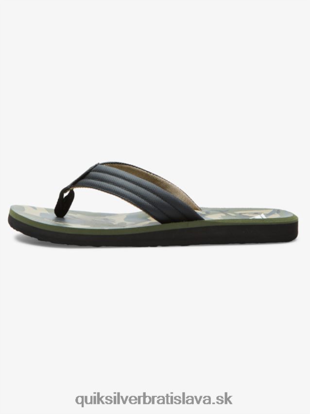 sandále carver print Quiksilver muži B80HXR614 čierna/zelená/šedá
