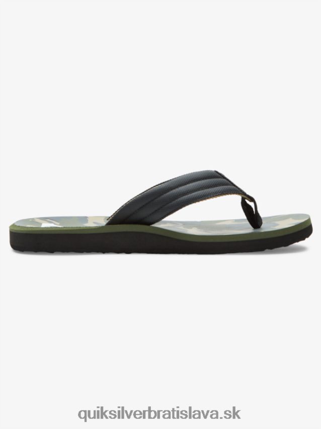 sandále carver print Quiksilver muži B80HXR614 čierna/zelená/šedá