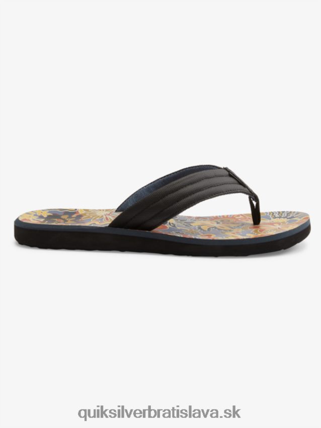 sandále carver print Quiksilver muži B80HXR615 čierna/modrá/sivá