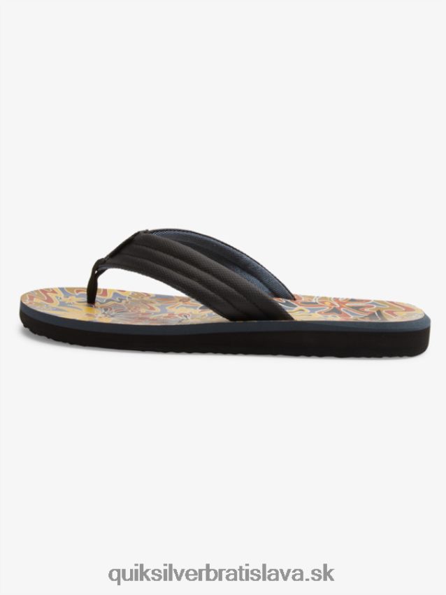sandále carver print Quiksilver muži B80HXR615 čierna/modrá/sivá