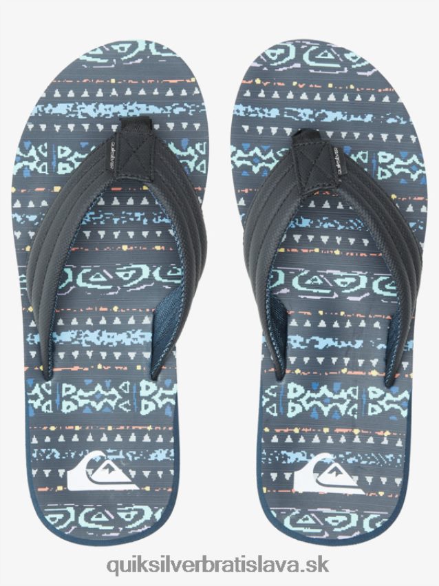 sandále carver print Quiksilver muži B80HXR616 modrá/čierna