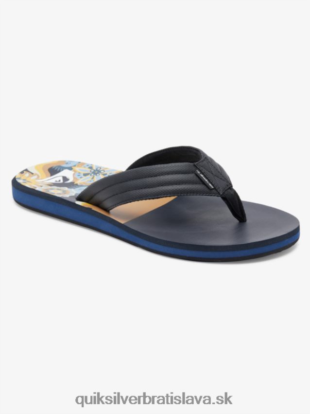 sandále carver print Quiksilver muži B80HXR617 hnedá 1