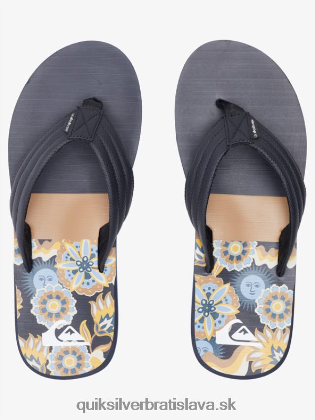 sandále carver print Quiksilver muži B80HXR617 hnedá 1