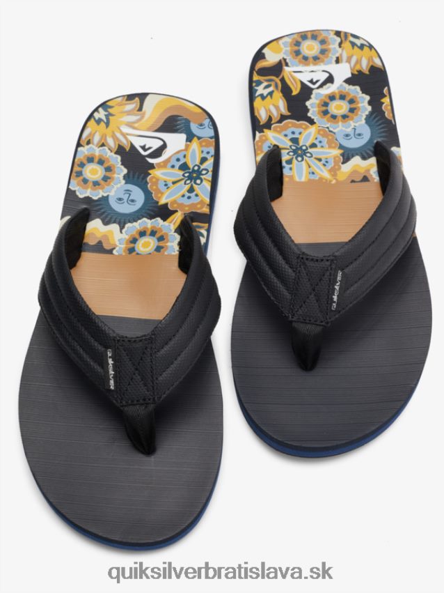 sandále carver print Quiksilver muži B80HXR617 hnedá 1