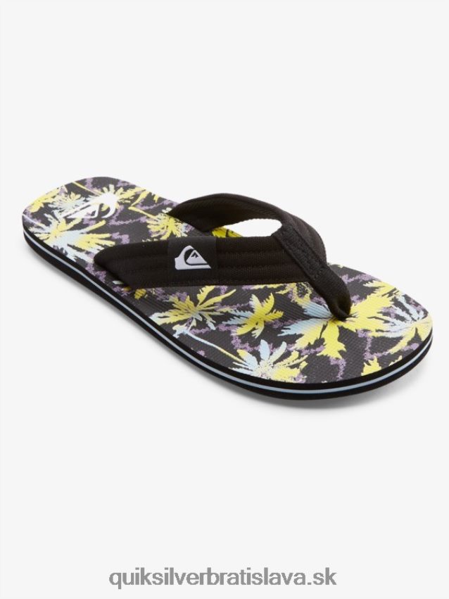 sandále molokai Layback Quiksilver muži B80HXR1833 čierna/žltá