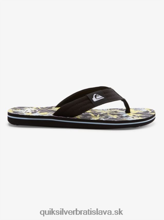 sandále molokai Layback Quiksilver muži B80HXR1833 čierna/žltá