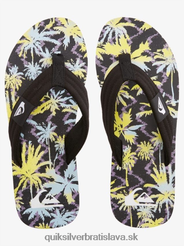 sandále molokai Layback Quiksilver muži B80HXR1833 čierna/žltá