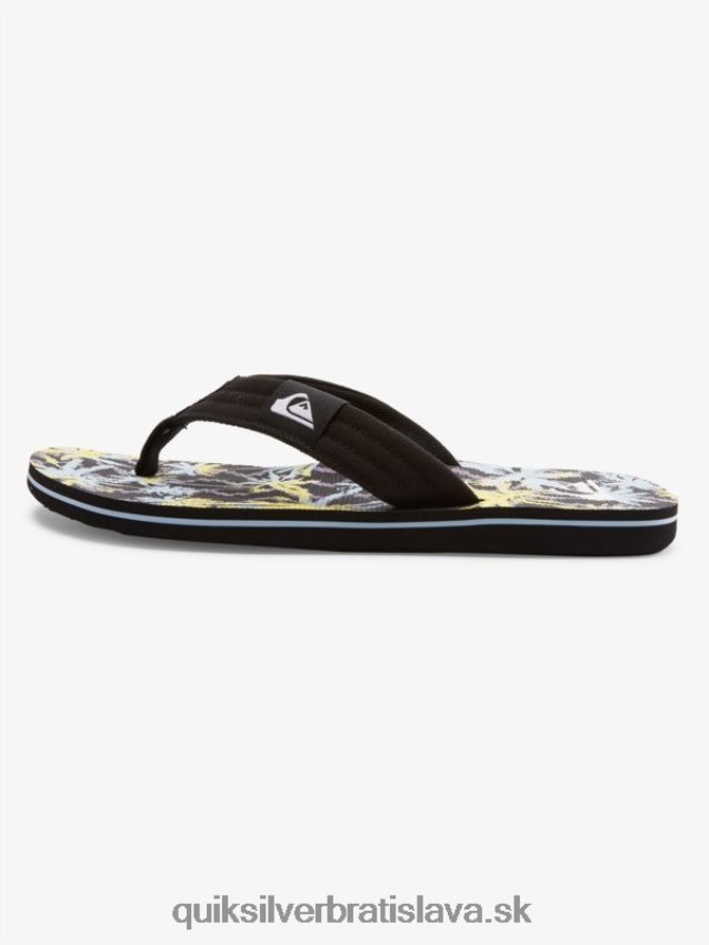 sandále molokai Layback Quiksilver muži B80HXR1833 čierna/žltá