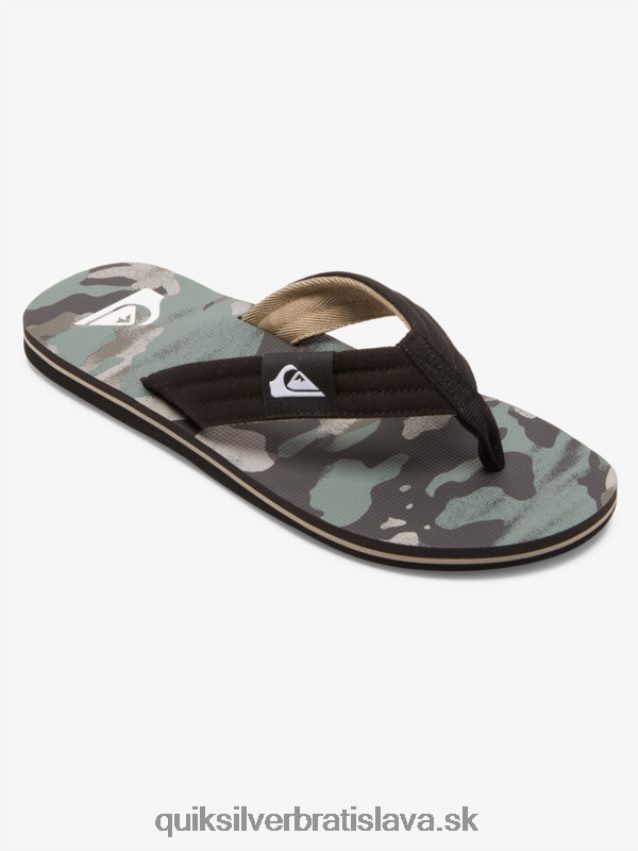 sandále molokai Layback Quiksilver muži B80HXR491 čierna/zelená