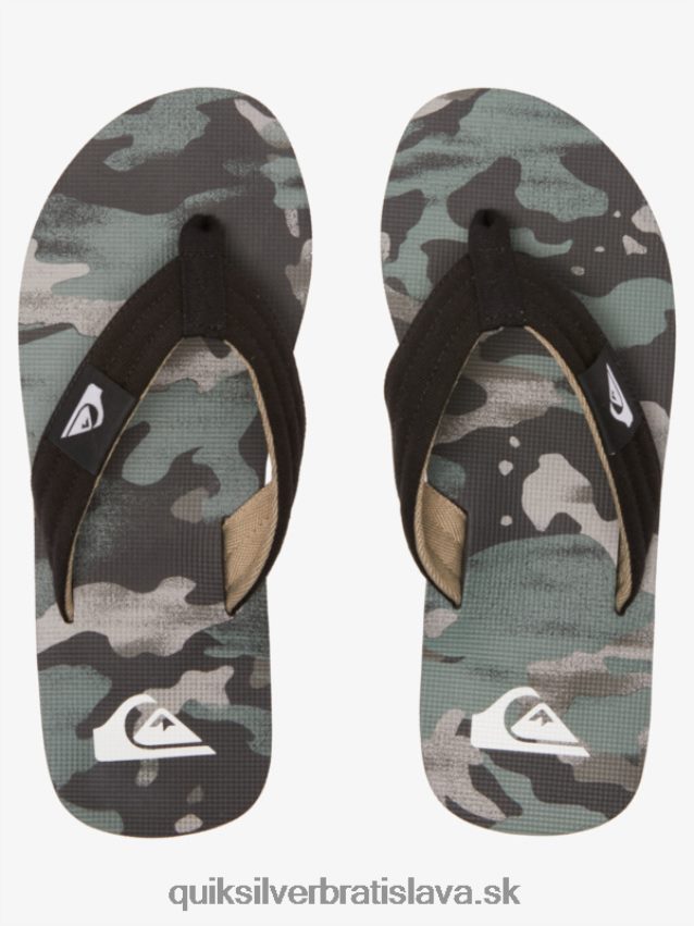 sandále molokai Layback Quiksilver muži B80HXR491 čierna/zelená