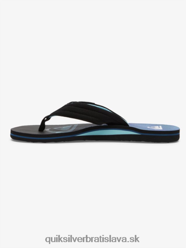 sandále molokai Layback Quiksilver muži B80HXR496 čierna/zelená/modrá