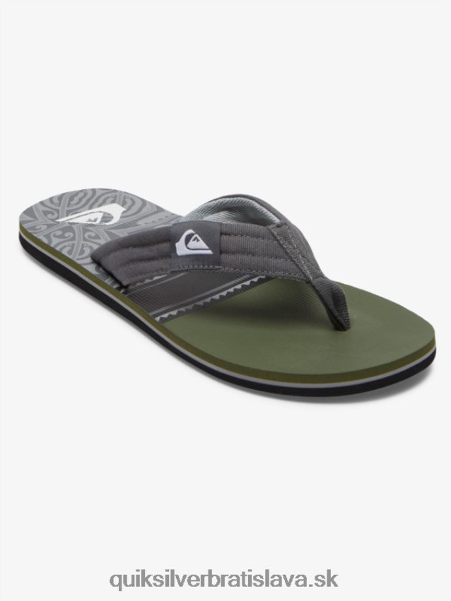 sandále molokai Layback Quiksilver muži B80HXR499 čierna/zelená/šedá