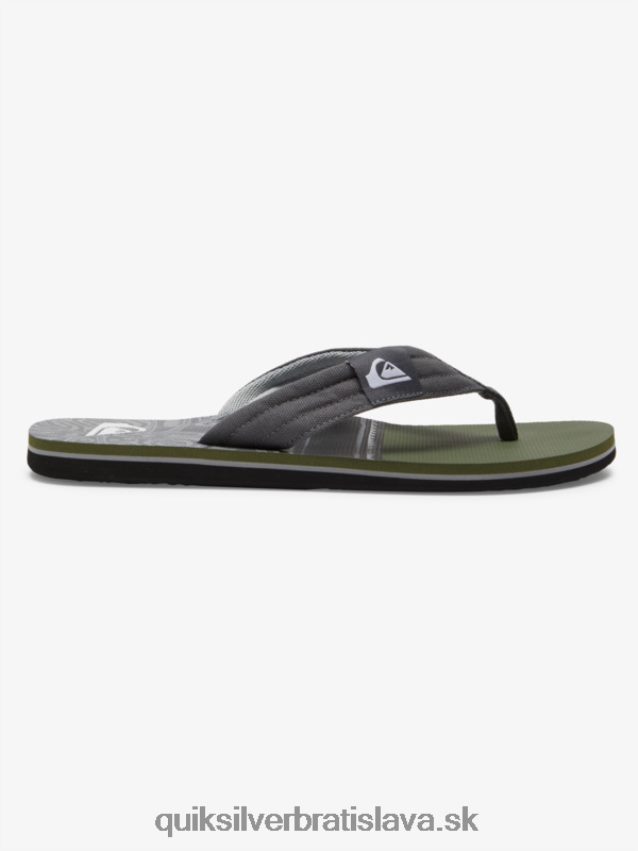 sandále molokai Layback Quiksilver muži B80HXR499 čierna/zelená/šedá