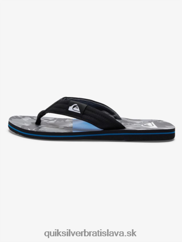 sandále molokai Layback Quiksilver muži B80HXR500 čierna/sivá