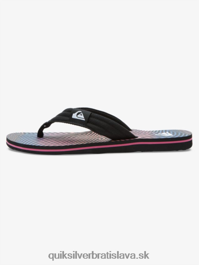 sandále molokai Layback Quiksilver muži B80HXR502 čierna/oranžová/sivá