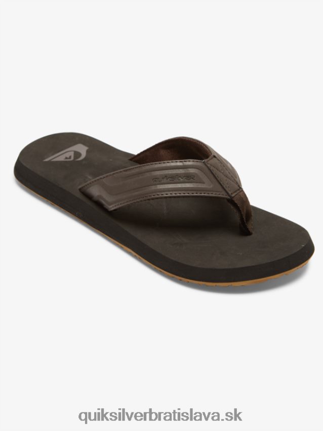sandále monkey wrench core slide Quiksilver muži B80HXR972 hnedá 1