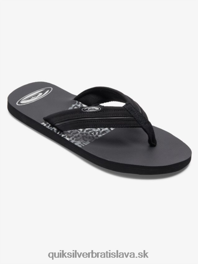 saturnové sandále molokai layback Quiksilver muži B80HXR1295 čierna