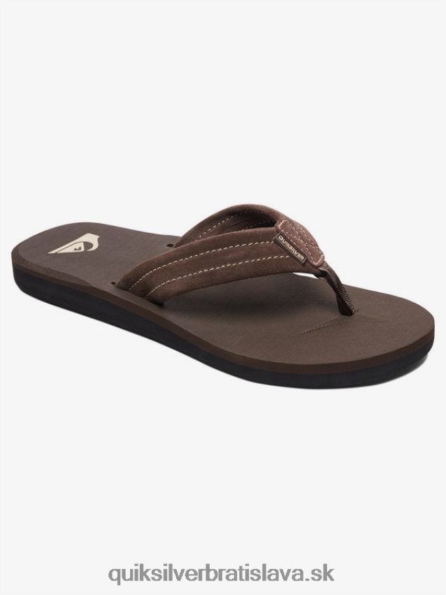 semišové kožené sandále carver Quiksilver muži B80HXR1631 demitasse - pevný