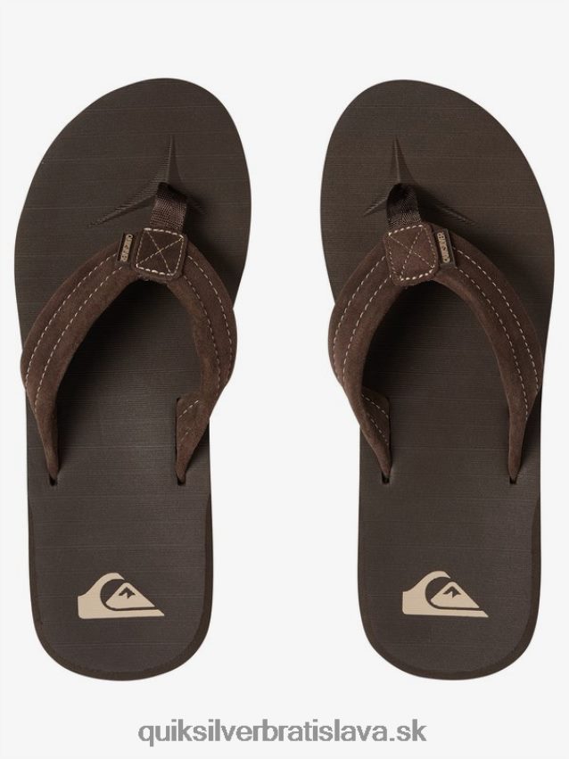 semišové kožené sandále carver Quiksilver muži B80HXR1631 demitasse - pevný