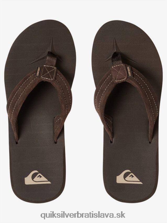 semišové kožené sandále carver Quiksilver muži B80HXR1631 demitasse - pevný