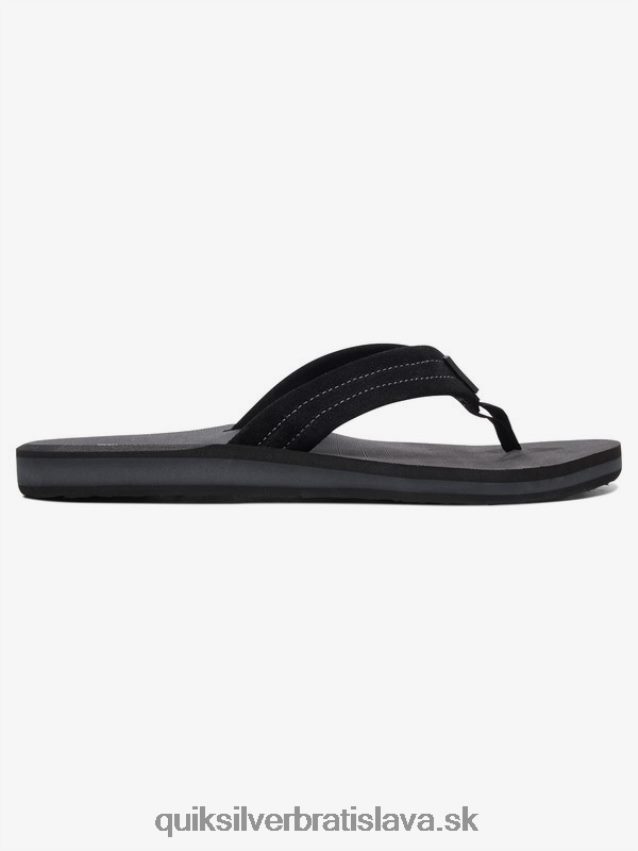 semišové kožené sandále carver Quiksilver muži B80HXR1632 plná čierna