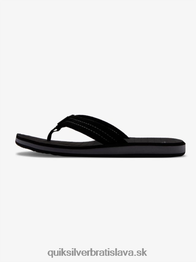 semišové kožené sandále carver Quiksilver muži B80HXR1632 plná čierna