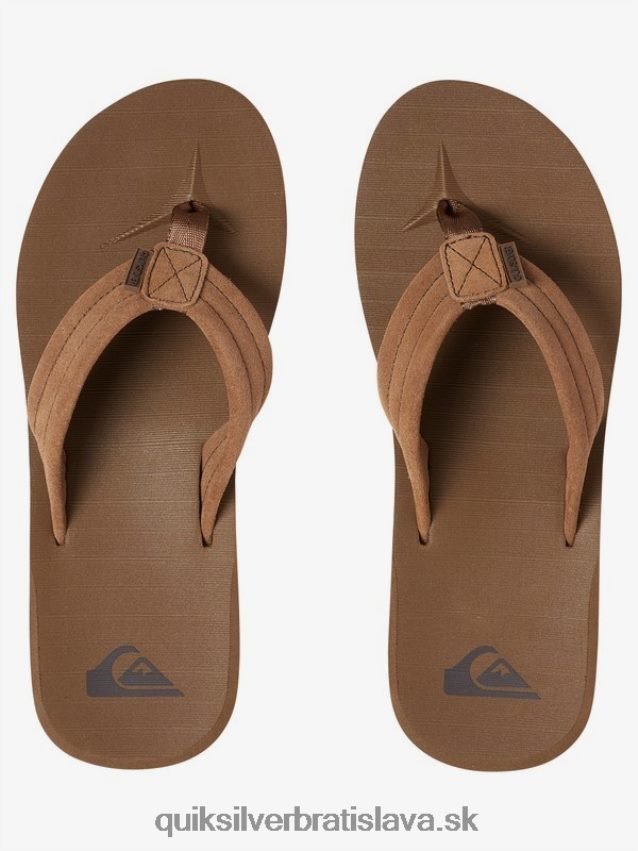 semišové kožené sandále carver Quiksilver muži B80HXR1633 opálená - pevná