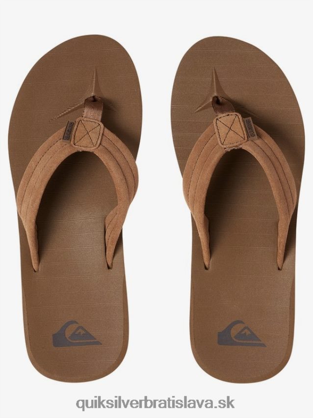 semišové kožené sandále carver Quiksilver muži B80HXR1633 opálená - pevná