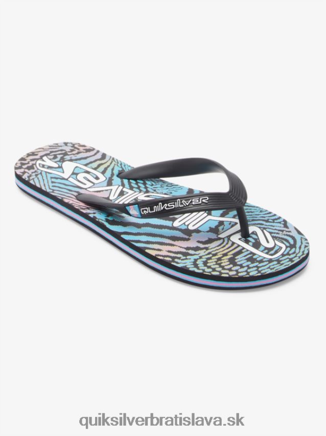 umelecké žabky molokai Quiksilver muži B80HXR514 čierna/ružová/modrá