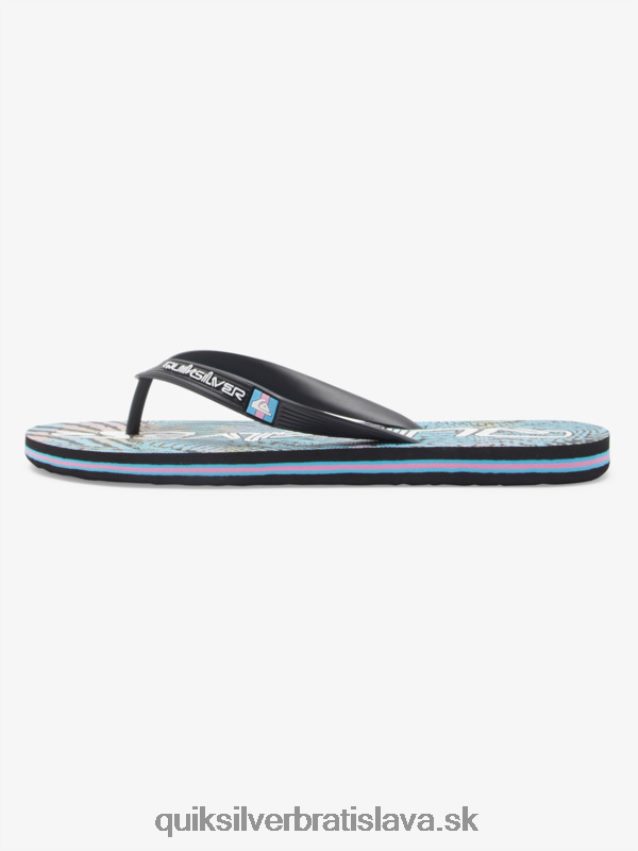 umelecké žabky molokai Quiksilver muži B80HXR514 čierna/ružová/modrá