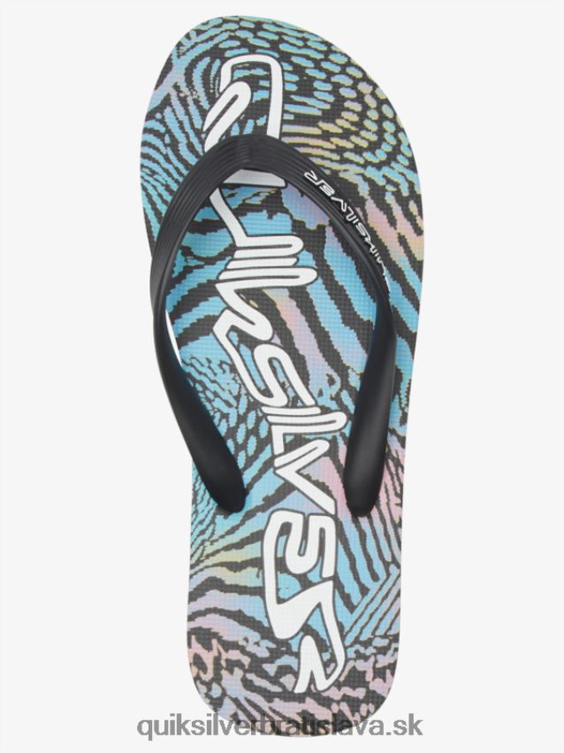 umelecké žabky molokai Quiksilver muži B80HXR514 čierna/ružová/modrá