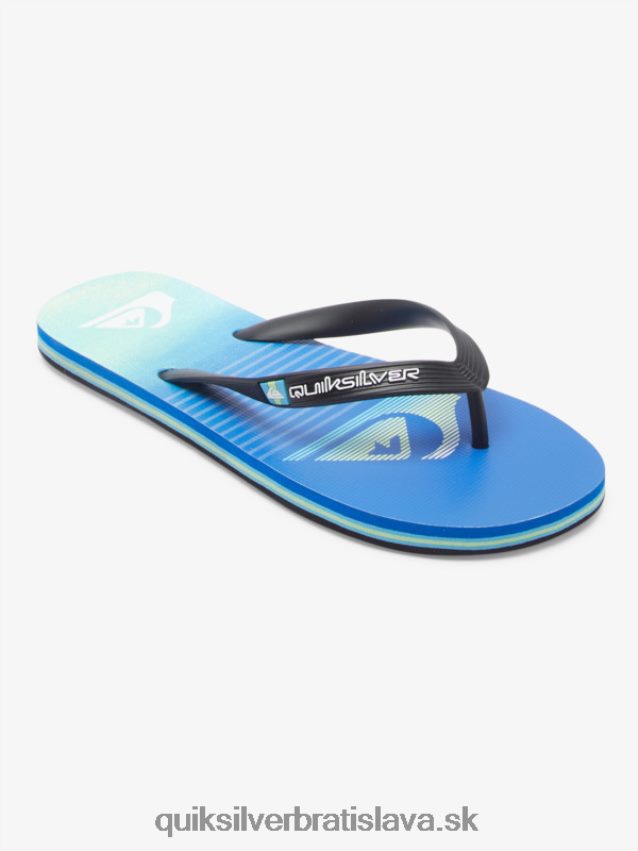 umelecké žabky molokai Quiksilver muži B80HXR518 čierna/zelená/modrá