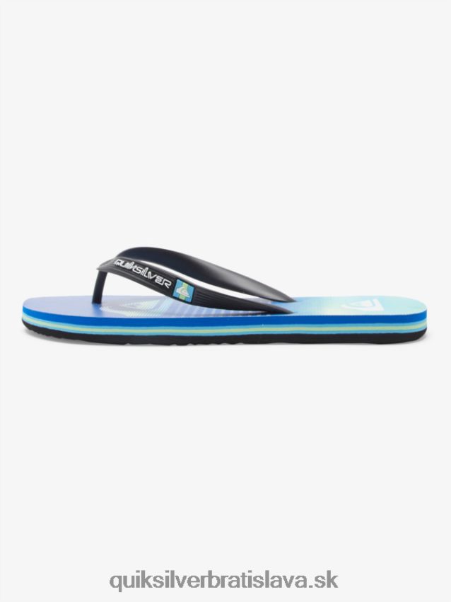umelecké žabky molokai Quiksilver muži B80HXR518 čierna/zelená/modrá