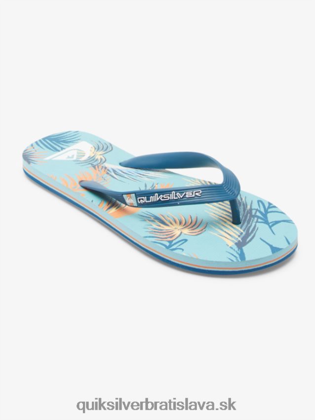 umelecké žabky molokai Quiksilver muži B80HXR519 modrá/čierna/žltá