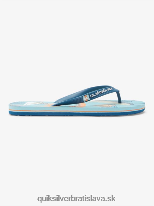 umelecké žabky molokai Quiksilver muži B80HXR519 modrá/čierna/žltá