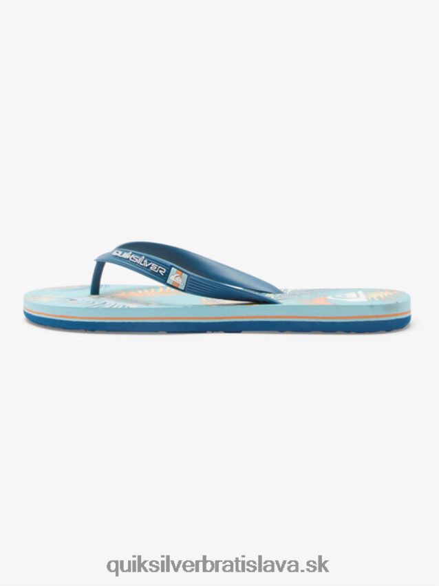 umelecké žabky molokai Quiksilver muži B80HXR519 modrá/čierna/žltá