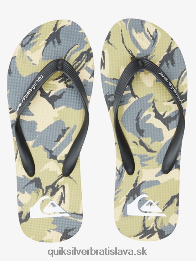 umelecké žabky molokai Quiksilver muži B80HXR522 čierna/sivá/hnedá