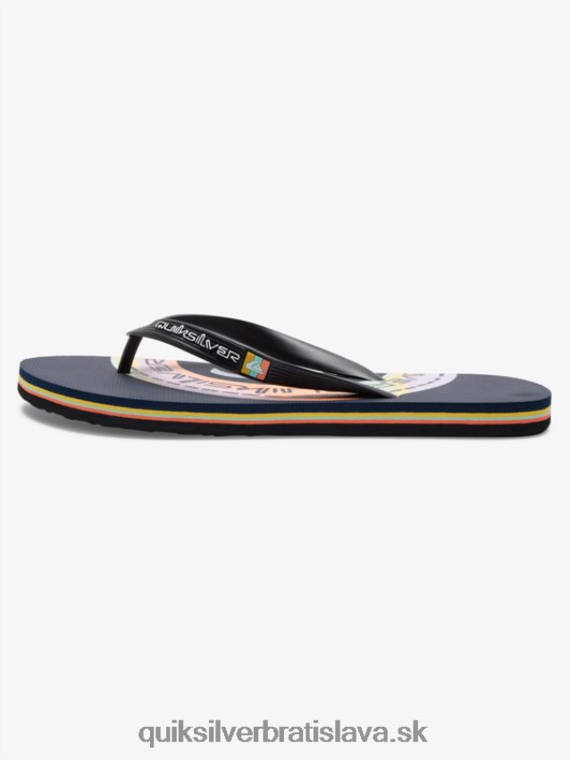 umelecké žabky molokai Quiksilver muži B80HXR523 modrá/oranžová